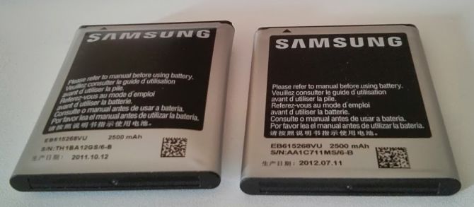 Batterie de téléphone enflée