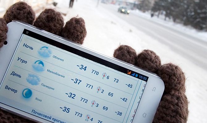 Smartphone dans le froid