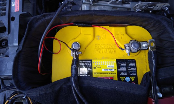 Batterie dans le sac