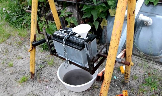 Vidange d'électrolyte