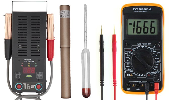 Multimètre, hydromètre, fourche de charge