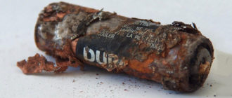 batterie oxydée