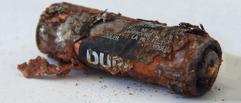 batterie oxydée